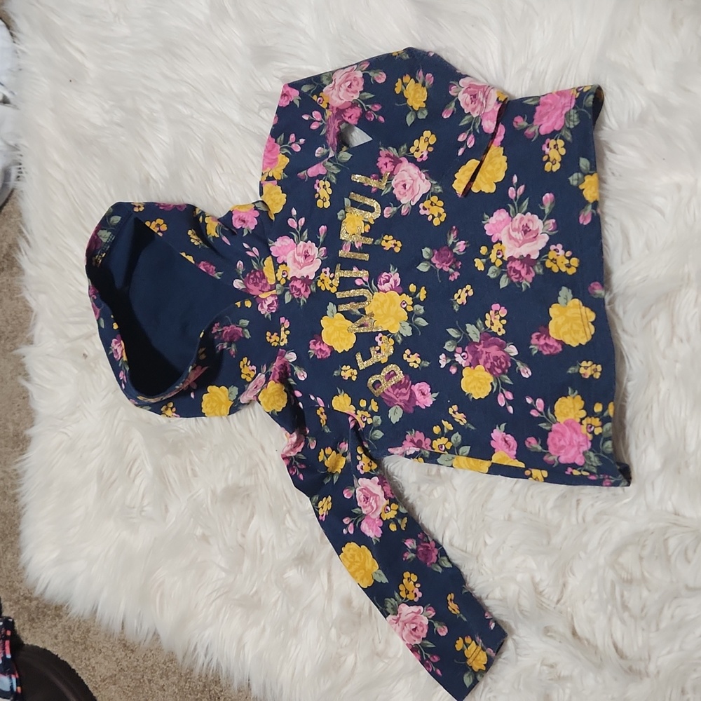 Garanimals floral "Beautiful " hoodie- 18 months